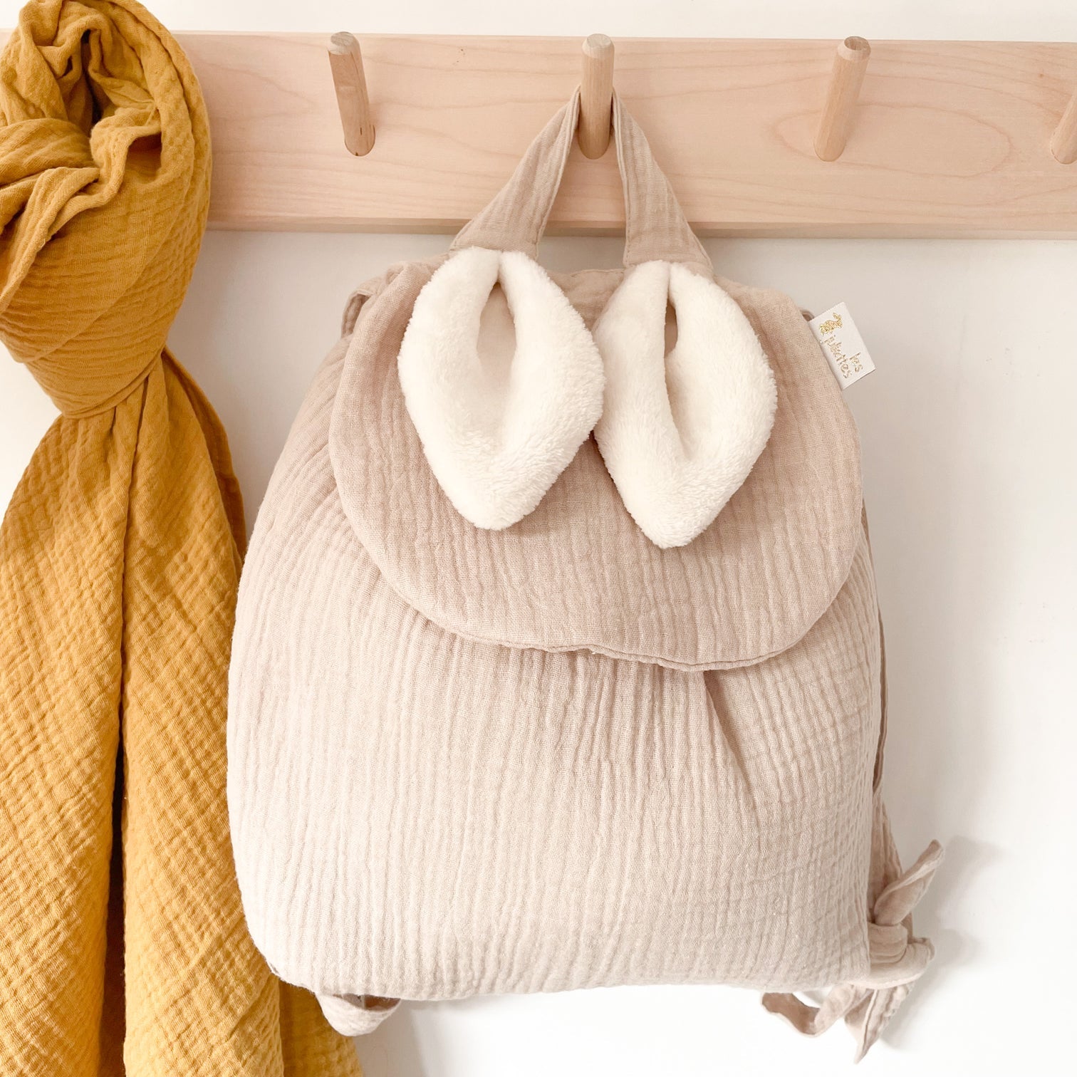 Sac à dos lapin gaze de coton